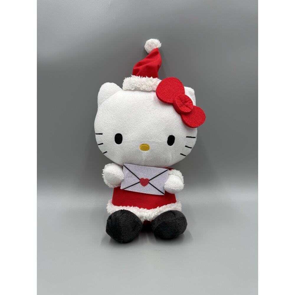 Hello Kitty Sanrio In Santa Hat Holding Letter Plush 8” Stuffed Animal Just Play
